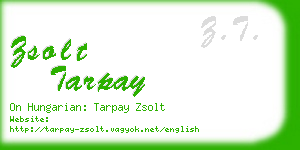 zsolt tarpay business card